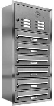 AL Briefkastensysteme Briefkasten &raquo;Premium&laquo; (BxH): 38.5 x 92cm Anzahl Schlitze: 6 Unterputzmontage - grau grau