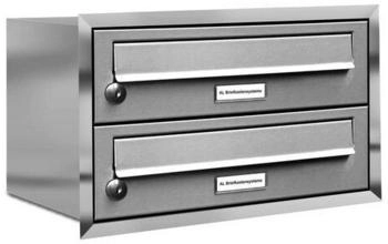 AL Briefkastensysteme Briefkasten &raquo;Premium&laquo; (BxH): 38.5 x 23cm Anzahl Schlitze: 2 Unterputzmontage - grau grau