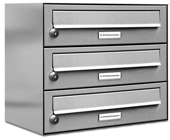 AL Briefkastensysteme Briefkasten &raquo;Premium&laquo; (BxH): 38.5 x 34.5cm Anzahl Schlitze: 3 Aufputzmontage - grau grau (132T3EA1)