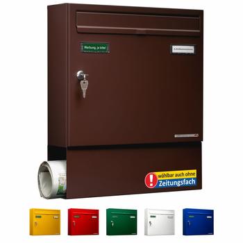 AL Briefkastensysteme Briefkasten &raquo;Basic&laquo; (BxH): 38 x 47cm Anzahl Schlitze: 1 Aufputzmontage - braun braun