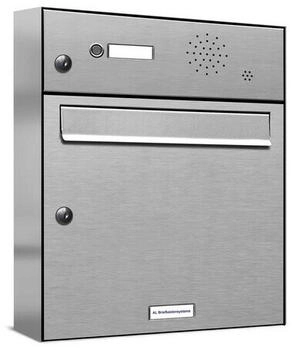 AL Briefkastensysteme Briefkasten &raquo;Premium&laquo; (BxH): 38.5 x 45.6cm Anzahl Schlitze: 1 Aufputzmontage - grau grau (331T1EA1KS)