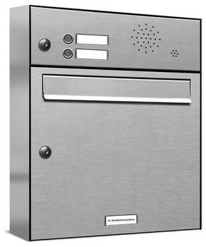 AL Briefkastensysteme Briefkasten &raquo;Premium&laquo; (BxH): 38.5 x 45.6cm Anzahl Schlitze: 1 Aufputzmontage - grau grau (331T1EA1K2S)