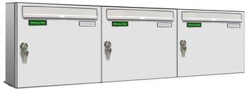 AL Briefkastensysteme Briefkasten »Basic« (BxH): 114 x 33cm Anzahl Schlitze: 3 Aufputzmontage - weiss weiss