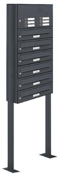 AL Briefkastensysteme Briefkasten &raquo;Premium&laquo; (BxH): 46.5 x 170cm Anzahl Schlitze: 6 stehend - grau grau