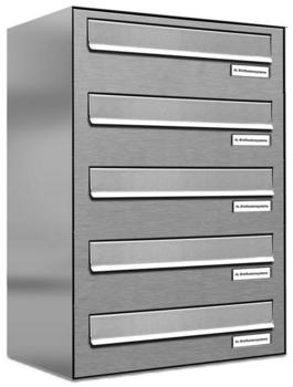 AL Briefkastensysteme Briefkasten &raquo;Premium&laquo; (BxH): 38.5 x 57.5cm Anzahl Schlitze: 5 Zaunmontage - silberfarben silberfarben