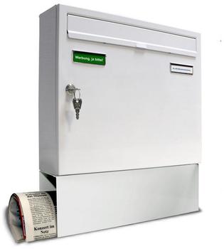 AL Briefkastensysteme Briefkasten »Basic« (BxH): 38 x 47cm Anzahl Schlitze: 1 Aufputzmontage - weiss weiss