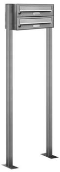 AL Briefkastensysteme Briefkasten &raquo;Premium&laquo; (BxH): 46.5 x 150cm Anzahl Schlitze: 2 stehend - grau grau (132T2S1)