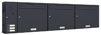 AL Briefkastensysteme Briefkasten »Premium« (BxH): 129.7 x 34.5cm Anzahl Schlitze: 3 Aufputzmontage - grau grau (331P3EA3KSLP7016)