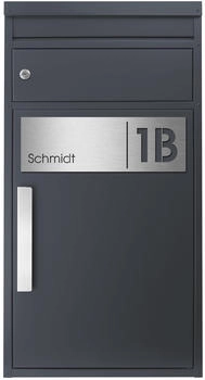 SafePost Paketbriefkasten XXL 65MS inkl Gravur anthrazit