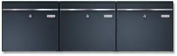 Metzler BK212 Dreifach-Briefkasten Stahl Anthrazit RAL 7016 horizontal (BK212-H3)