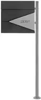 Ecd Germany Standbriefkasten Mit Zeitungsfach, Design Briefkasten Mit Pfosten,