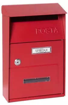 Arregui Up Wandbriefkasten Stahl Gr&ouml;&szlig;e S Rot (D-2006/R)