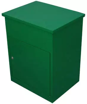 MonsterShop Paketbriefkasten Wandmontage verzinkter Stahl Gr&uuml;n 58x36x46cm