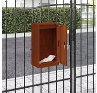 vidaXL Briefkasten mit Speicher Rostig 30 x 20 x 55 cm Wetterfeststahl