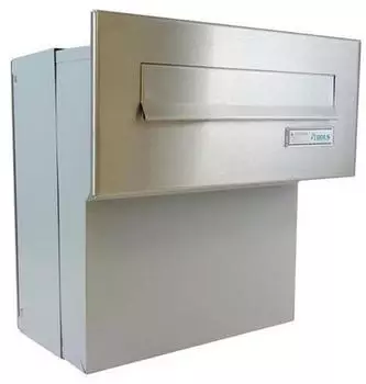DOLS F-04 Mauerdurchwurf-Briefkasten Edelstahl (V2A), Tiefe 18-27cm (F-04)