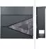 ML-Design Standbriefkasten mit Zeitungsfach, Stahl, Anthrazit/Marmoroptik, 37x36,5x11cm (490007453)