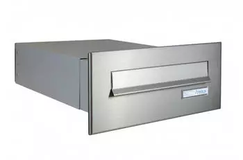 DOLS B-042 Mauerdurchwurf-Briefkasten Edelstahl V2A, Namensschild, 39-62cm (B-042)