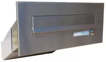 DOLS D-041 Mauerdurchwurf-Briefkasten V2A-Edelstahl, Mauerstärke 23-38cm (D-041)