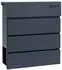 Zelsius Straight Briefkasten mit Zeitungsfach Soft-Close Anthrazit RAL7016 (BK36)