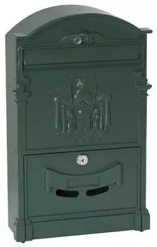 Arregui Residencia Einzelbriefkasten Klassisch Aluminium Dunkelgr&uuml;n Gr&ouml;&szlig;e M (Residencia D-2151/V)