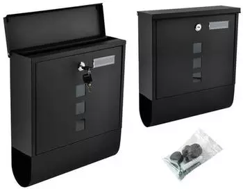 MALATEC Briefkasten XXL mit Zeitungsfach abschlie&szlig;bar Edelstahl (6244)