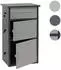 MCW Paketkasten MCW-O51 3 Fächer Stahl 89x49x38cm dunkelgrau/hellgrau (99611)