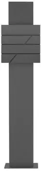 ML-Design Standbriefkasten mit Zeitungsfach, Stahl, Anthrazit, 37x37x11cm (490005426)
