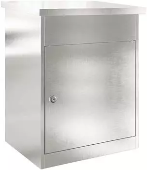 vidaXL Paketdrop-Box mit Speicher Edelstahl Silber 47,5x38x59cm (874944)