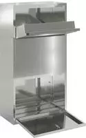 vidaXL Paketdrop-Box mit T&uuml;r Silber 44 x 22 x 82 cm Verzinkter Stahl