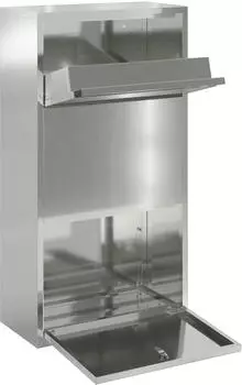 vidaXL Paketbox mit T&uuml;r, verzinkter Stahl, silber, 44x22x82cm