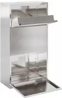 vidaXL Paketdrop-Box mit Speicher Silber 44 x 22 x 82 cm Edelstahl