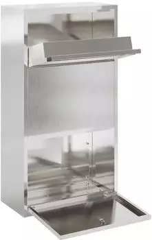 vidaXL Paketdrop-Box mit Briefkasten Edelstahl Silber 44x22x82cm (874923)
