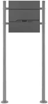 ML-Design Standbriefkasten mit Zeitungsfach, Anthrazit, 37x36,5x11cm (490005418)
