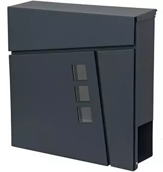 MCW B29 Wandbriefkasten mit Zeitungsfach, pulverbeschichtet, anthrazit (MCW-B29)