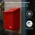 Homescapes Paketbox Medium, wandmontiert, verzinkter Stahl, rot (SPB-M-RED)