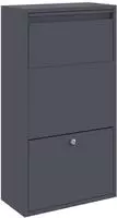 vidaXL Paketdrop-Box mit Speicher Anthrazit 44 x 22 x 82 cm Stahl