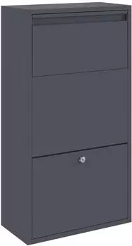 vidaXL Paketdropbox mit Speicher Anthrazit 44x22x82cm Stahl
