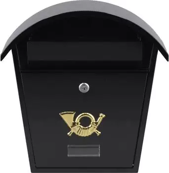 VOREL Briefkasten 380x320x105mm Metall Schwarz (78585)