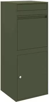 vidaXL Paketdrop-Box Olivgr&uuml;n, Stahl, 41x38x103cm