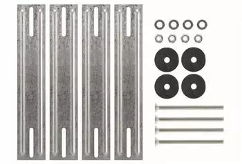 Burg W&auml;chter BK Zaun-Kit Edelstahlhalter, bis 35mm Zaunst&auml;rke, silber (38251)