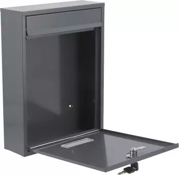 Trizeratop Briefkasten 360x260x80mm Metall Graphit (TRI-78556)