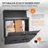 ML-Design Standbriefkasten mit Zeitungsfach, Edelstahl, Anthrazit (490009929)