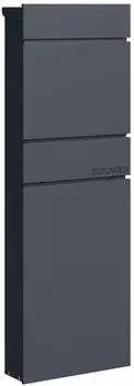 Relaxdays Standbriefkasten mit Zeitungsfach, Stahl