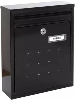 Arregui Dime Briefkasten Stahl Wandmontage Gr&ouml;&szlig;e M, Schwarz (V1324)
