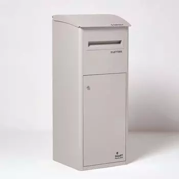 Homescapes Smart Parcel Box Paketbriefkasten Extra-Large, geneigtes Dach, Stahl, stone (SPB-X6-XL-LATTE)