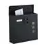 Relaxdays Wandbriefkasten mit Sichtfenster, schwarz/silber