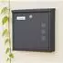Relaxdays Wandbriefkasten mit Sichtfenster, schwarz/silber