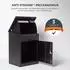 Homescapes Smart Parcel Box Mittelgroßer Wand-Paketkasten, Stahl, Schwarz (SPB-M-BLACK)