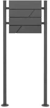 ML-Design Standbriefkasten mit Zeitungsfach, Anthrazit, 120cm Pfosten (490005408)