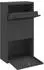 vidaXL Paketdrop-Box mit Briefkasten, Stahl, schwarz, 44x22x82cm